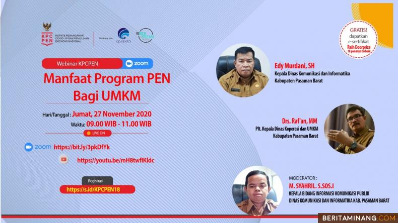 Webinar Manfaat Program PEN bagi UMKM