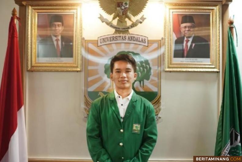 Refa Rahmaddiansyah, mahasiswa FK Unand yang raih juara pertama Pilmapres nasional 2021. (Dok : Istimewa)