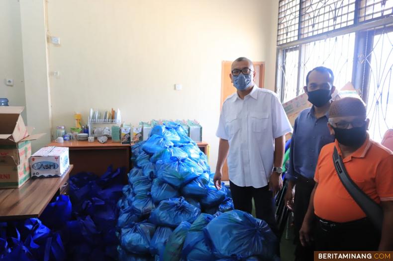 Donatur Salurkan Bantuan 470 Paket Sembako Lewat BAZNAS, Berkat Lobby Wako Riza
