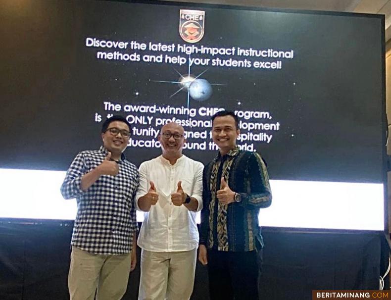 2 orang dosen UNP mengikuti workshop dan sertifikasi internasional CHE (Certified Hospitality Educator) yang diselenggarakan oleh Amerikan Hotel and Lodging Association Education Institute (AHLEI) pada tanggal 22-26 Juni 2022 di Jogjakarta.