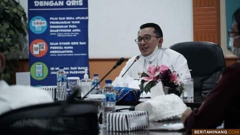 Bupati Tanah Datar Eka Putra mengikuti Rakor bersama Bank Indonesia (BI). Foto: Humas Tanah Datar