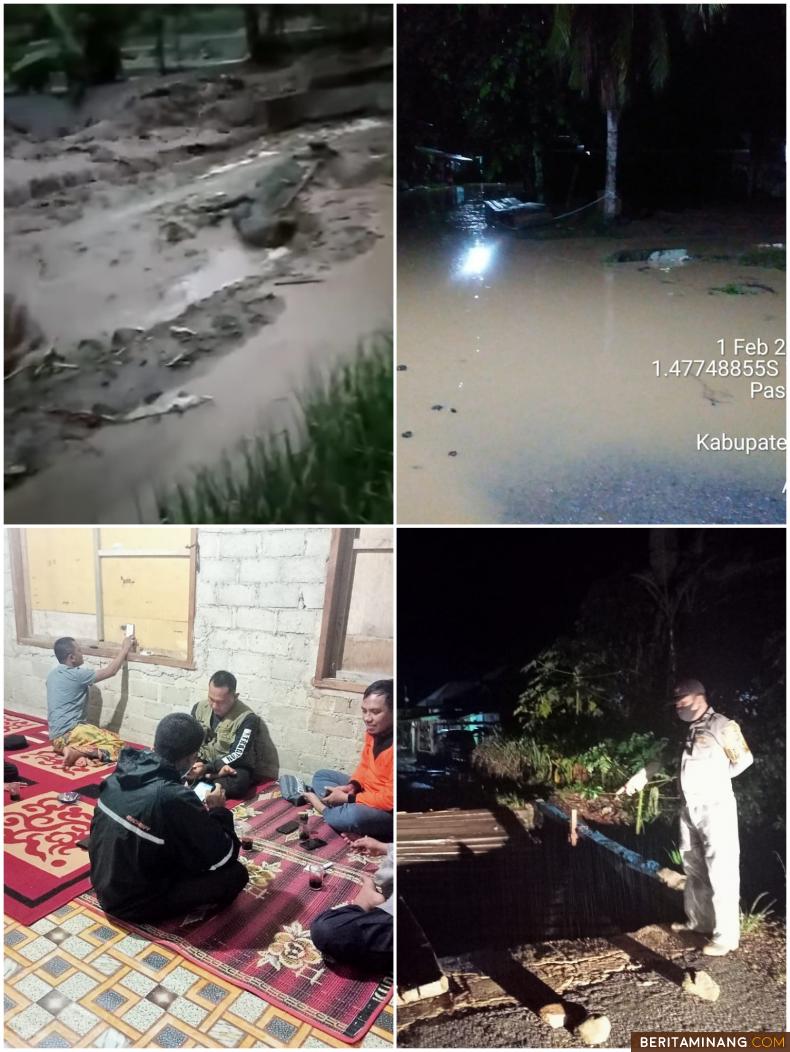 Beberapa foto lokasi kejadian bencana di Kabupaten Solok Selatan, Selasa (1/2/2022) yang berhasil dihimpun dari berbagai sumber. Ist. Afrizal. A