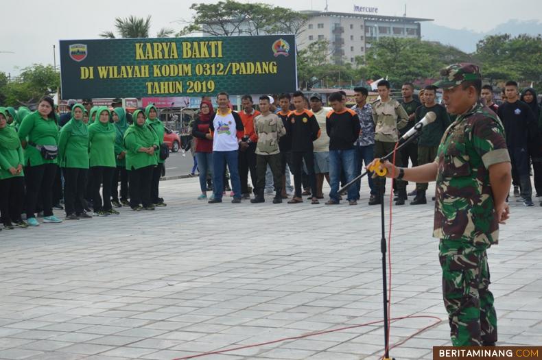 Komandan Kodim 0312 Padang Kolonel Arh Nova Mahanes Yudha saat buka acara. Foto Humas Padang