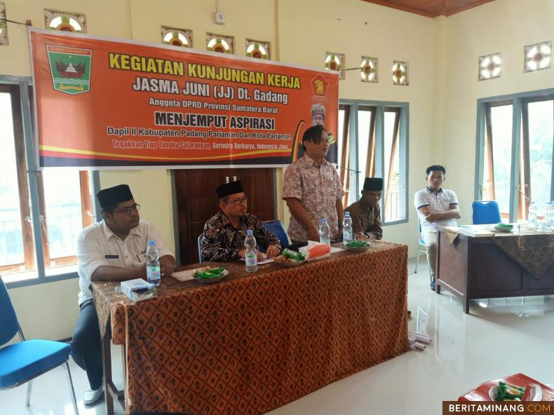 Jasma Juni (JJ) Dt. Gadang Bertemu Keltan di Koto Dalam Kabupaten Pariaman.
