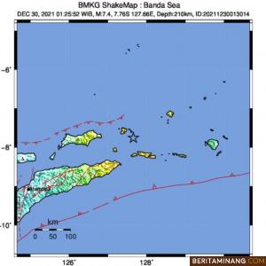 BREAKING NEWS: Pagi Ini, Gempa Kuat M7,4 Goyang Maluku Barat Daya