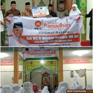 Jemaah Masjid Nurul Huda Apresiasi Bantuan Fraksi PKS DPRD Provinsi Sumbar