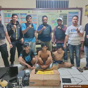 Sering Beraksi, Tiga Tersangka Pancilok Ditangkap Polisi Sektor IV Nagari Polres Sijunjung